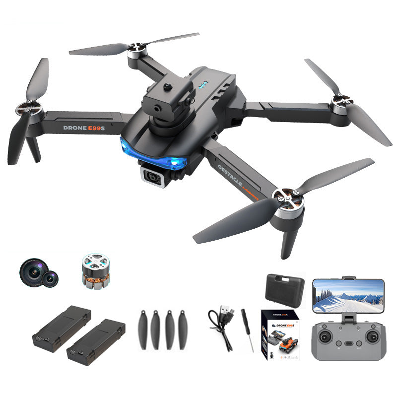 XKJ E99S 4K Dual Cameras RC Drone Brushless Obstacle-Avoidance Folding Aircraft, 2 Batteries XKJ E99S 4K Dual Cameras RC Drone Brushless Obstacle-Avoidance Folding Aircraft, 2 Batteries